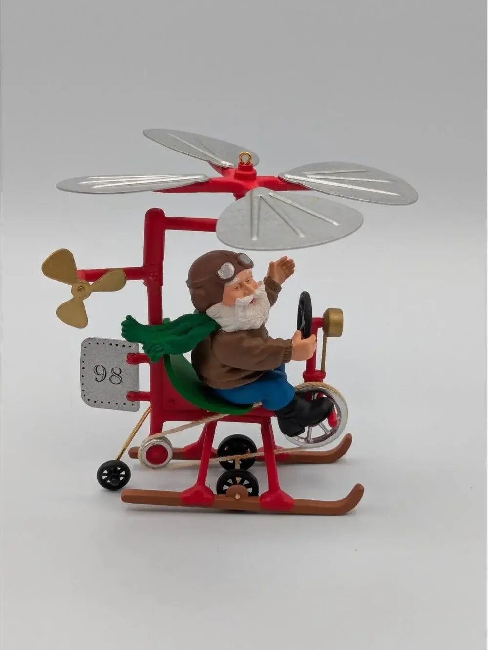 Hallmark Keepsake Santa's Flying Machine 1998, Handcrafted Ornament, Tin, NEW